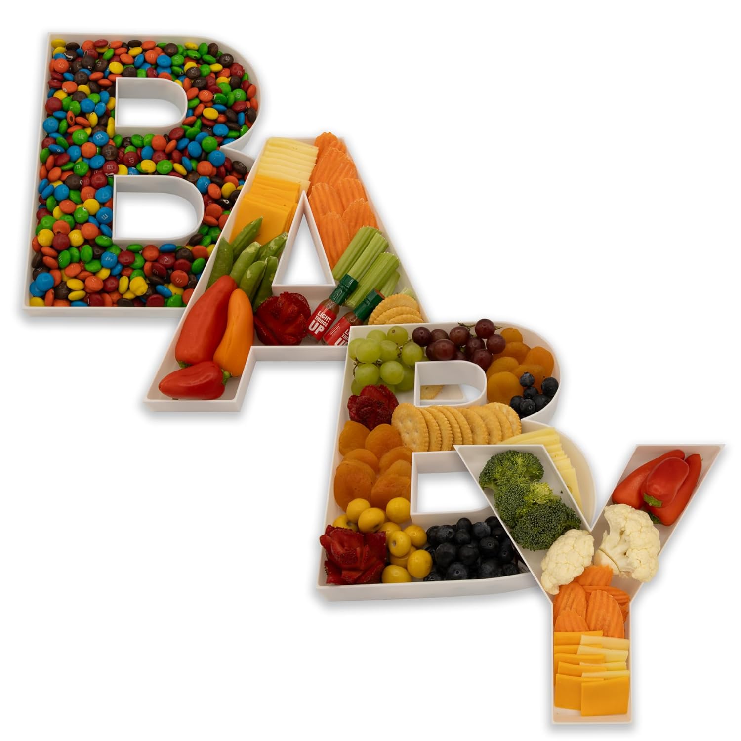 Baby Food Stuff - อาหารเติมตัวอักษรรูปขนมดอกไม้ Candy Cupcake กล่องคอนเทนเนอร์สําหรับงานแต่งงานครบรอบวันเกิด Baby Shower