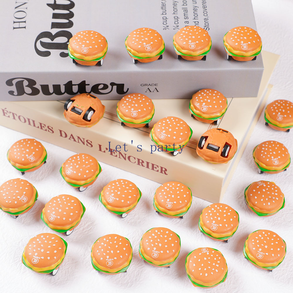 Baby Food Stuff - 15 ชิ้นมินิน่ารัก 3D Burger ดึงกลับรถยนต์ของเล่นสําหรับเด็กวันเกิด Party