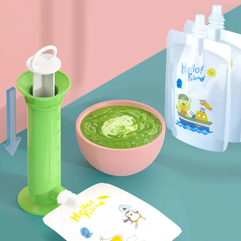 Baby Food Pouches 1 Year Old - เครื่องจ่ายน้ำซุปข้นผลไม้ทารกแรกเกิดถุงอาหารที่เก็บอาหารสำหรับเด็กเก็บของกระเป๋าให้อาหารภาชนะบรรจุอาหารเสริม