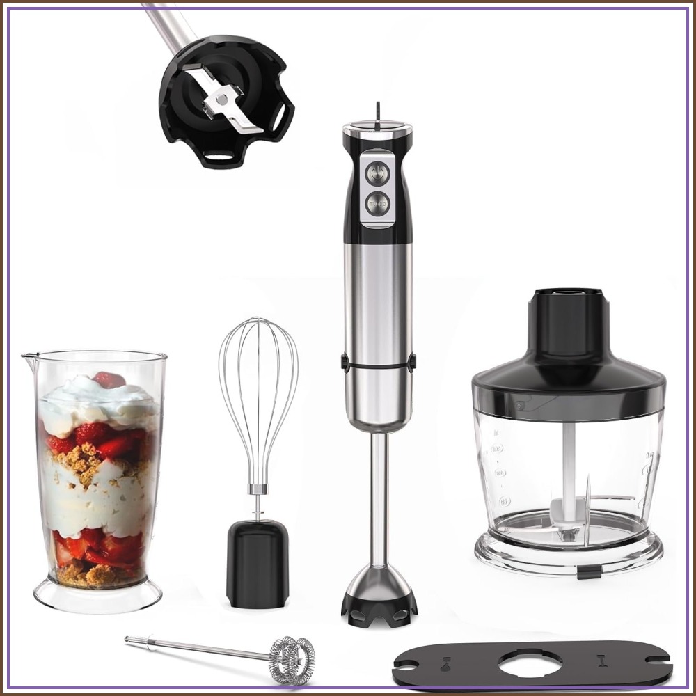 Baby Food Hand Blender - เครื่องปั่นมือถือ 5 in 1 แบบมีสาย พร้อมหัวปั่นแบบสติ๊ก,