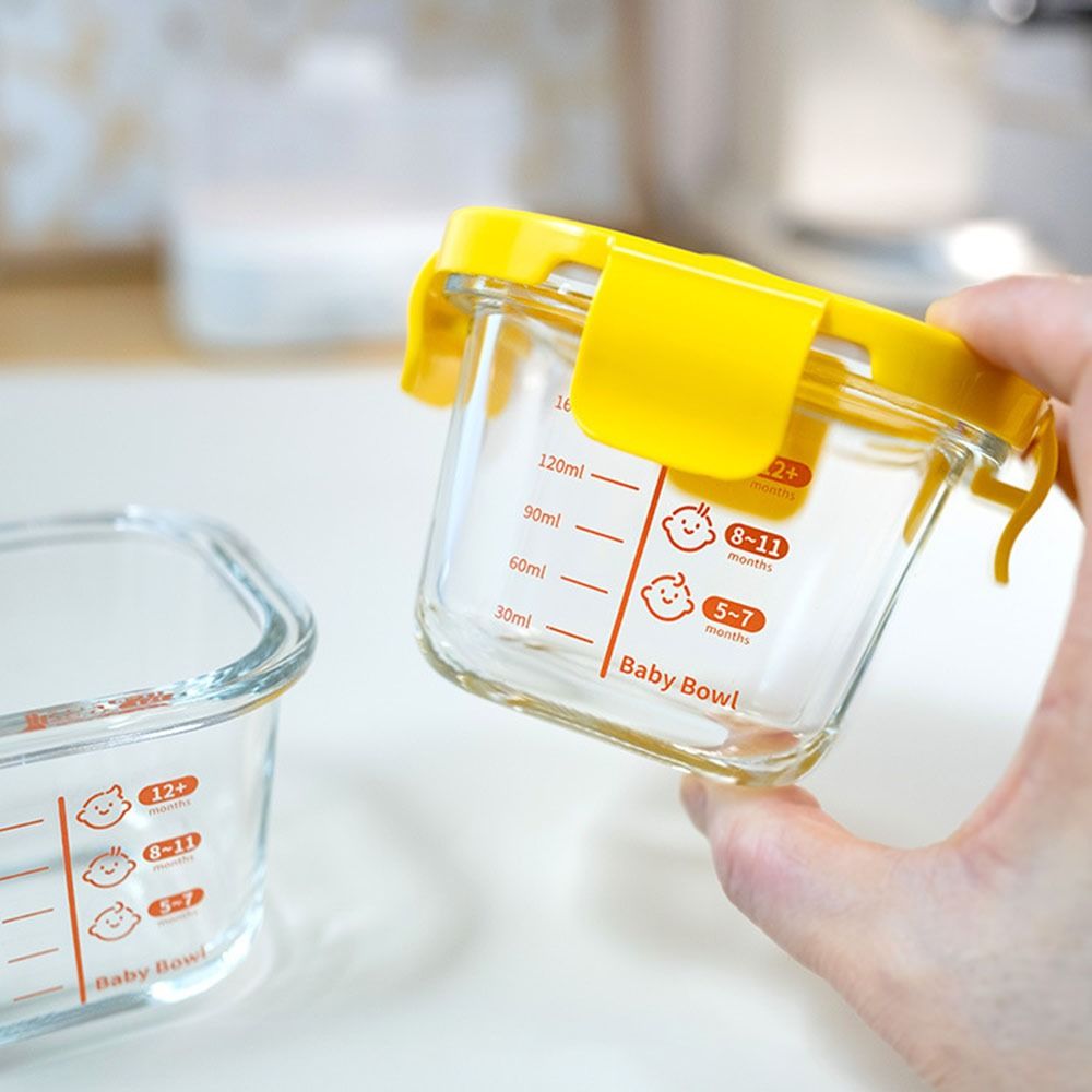Baby Food Glass - ขวดแก้วเก็บอาหารเด็ก 170 มล. กล่องเก็บอาหารแช่แข็ง แก้วใส่อาหารเด็กสำหรับเด็กเล็ก ใช้กับไมโครเวฟได้