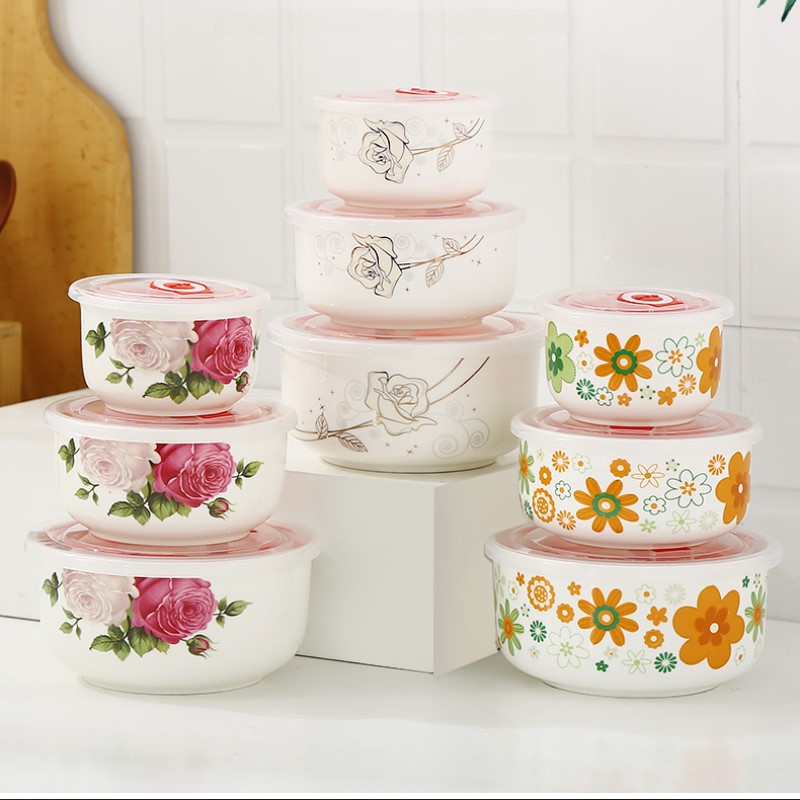 Baby Food Stuff - สามชิ้นชุด,Fine กระเบื้องจีนกล่องข้าวกลางวันชุดสไตล์ญี่ปุ่น,Porcelain Baby อาหารกลางวันชาม,thermos ร้อนอาหารคอนเทนเนอร์