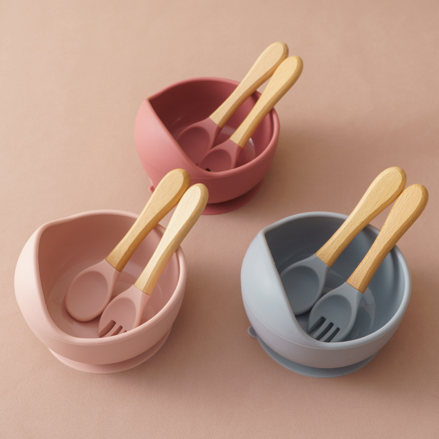 3PCS เด็กซิลิโคนชุดอาหารค่ําเก - Baby Food Dinner บทวิจารณ์และราคา