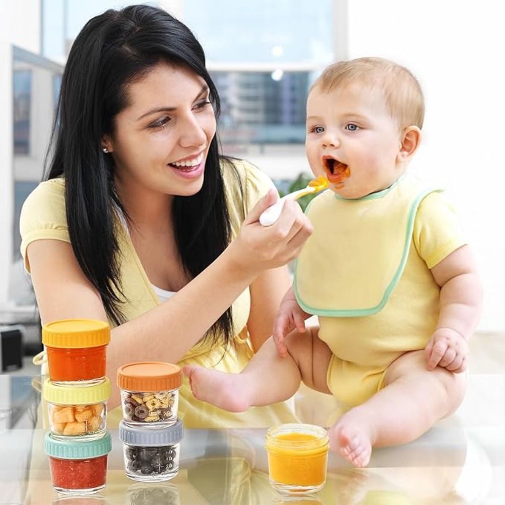 ขวดโหลแก้วแบบเมสัน 6 ชิ้น สำหร - Baby Food Glass บทวิจารณ์และราคา