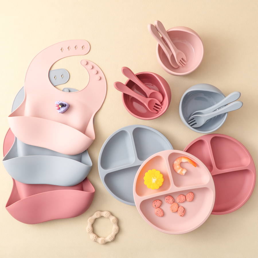 5 ชิ้นเด็กซิลิโคนชุดให้อาหารรอ - Baby Food Dinner บทวิจารณ์และราคา