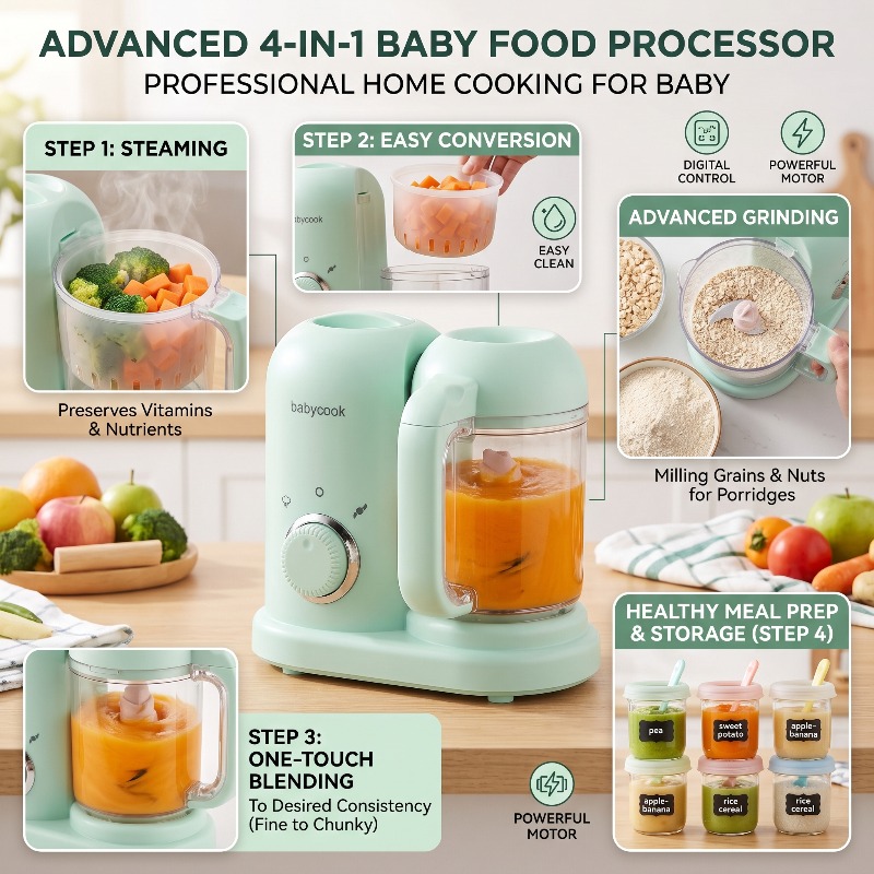 เครื่องบดอาหารเด็กอเนกประสงค์ค - Baby Food Hand Blender บทวิจารณ์และราคา
