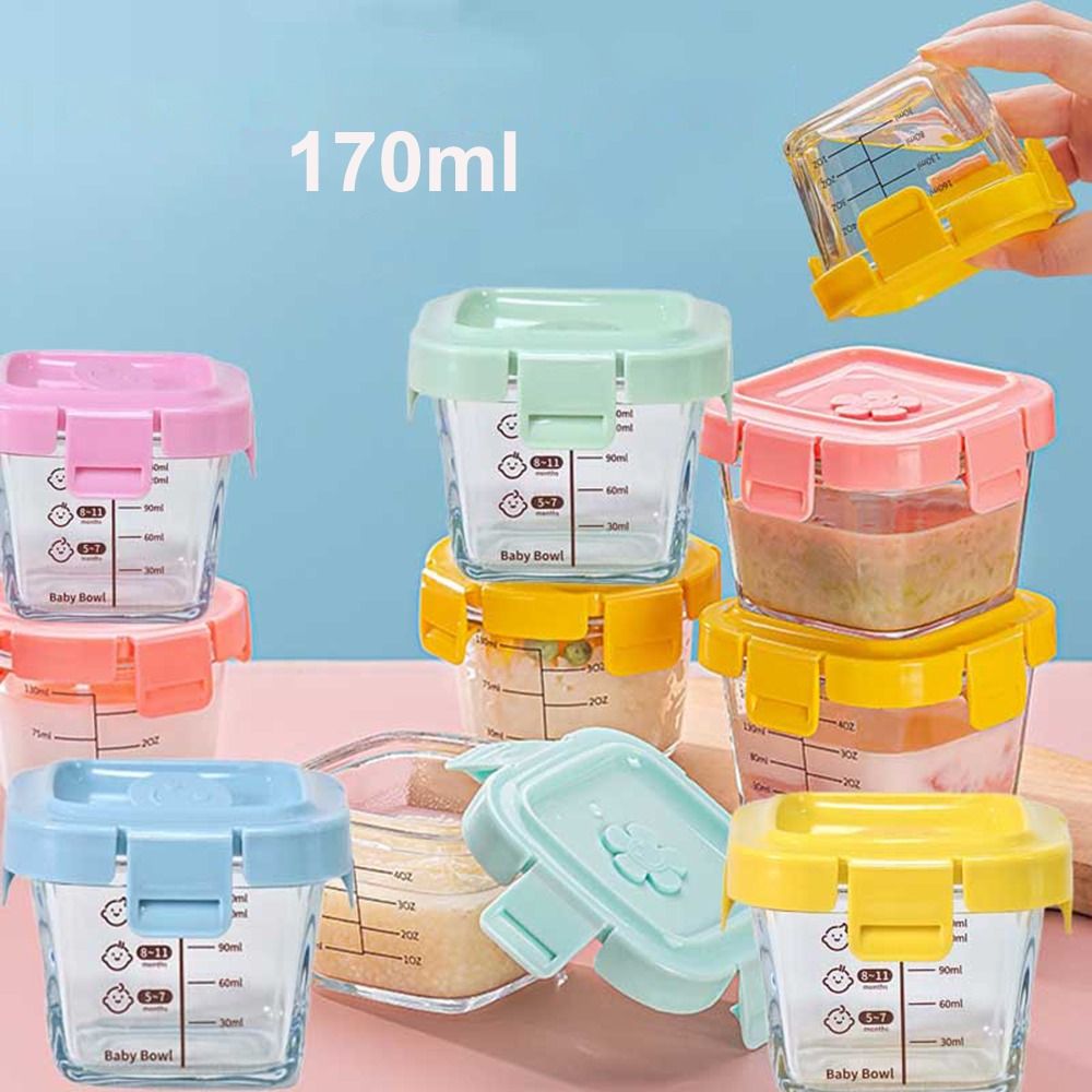 กล่องเก็บอาหารทำจากแก้วขนาด170 - Baby Food Glass บทวิจารณ์และราคา