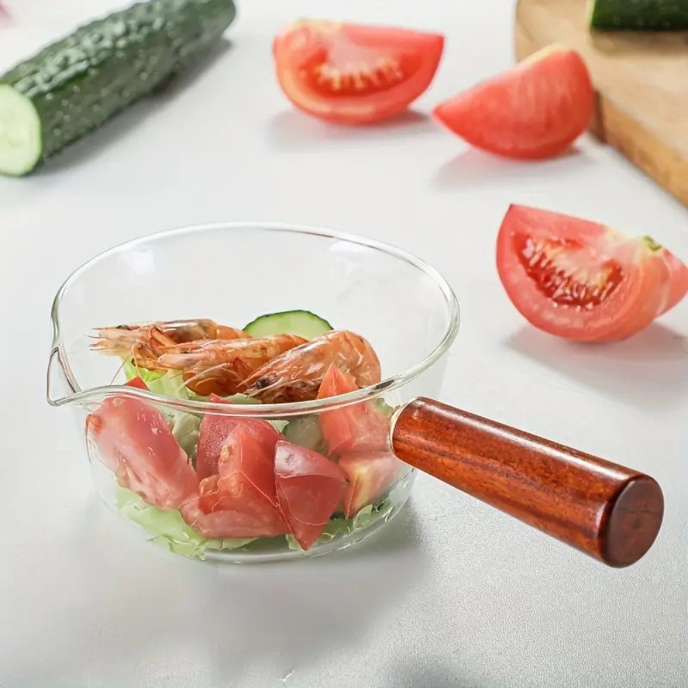 หม้อแก้วด้ามไม้แฟชั่น ทนความร้ - Baby Food Glass บทวิจารณ์และราคา