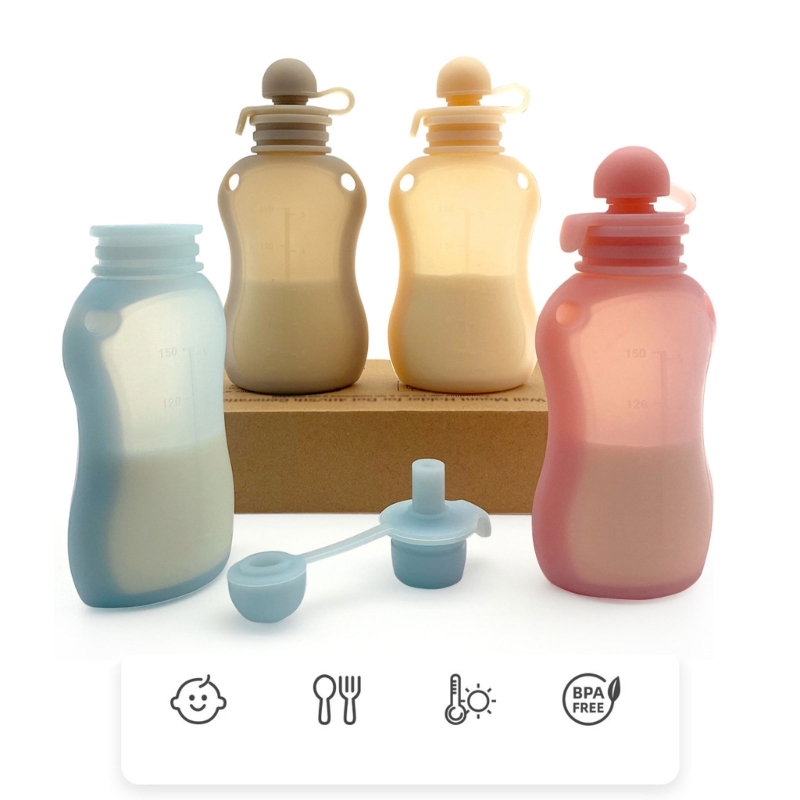 กระเป๋าใส่อาหารเด็กซิลิโคนไร้ส - Baby Food Pouches 1 Year Old บทวิจารณ์และราคา