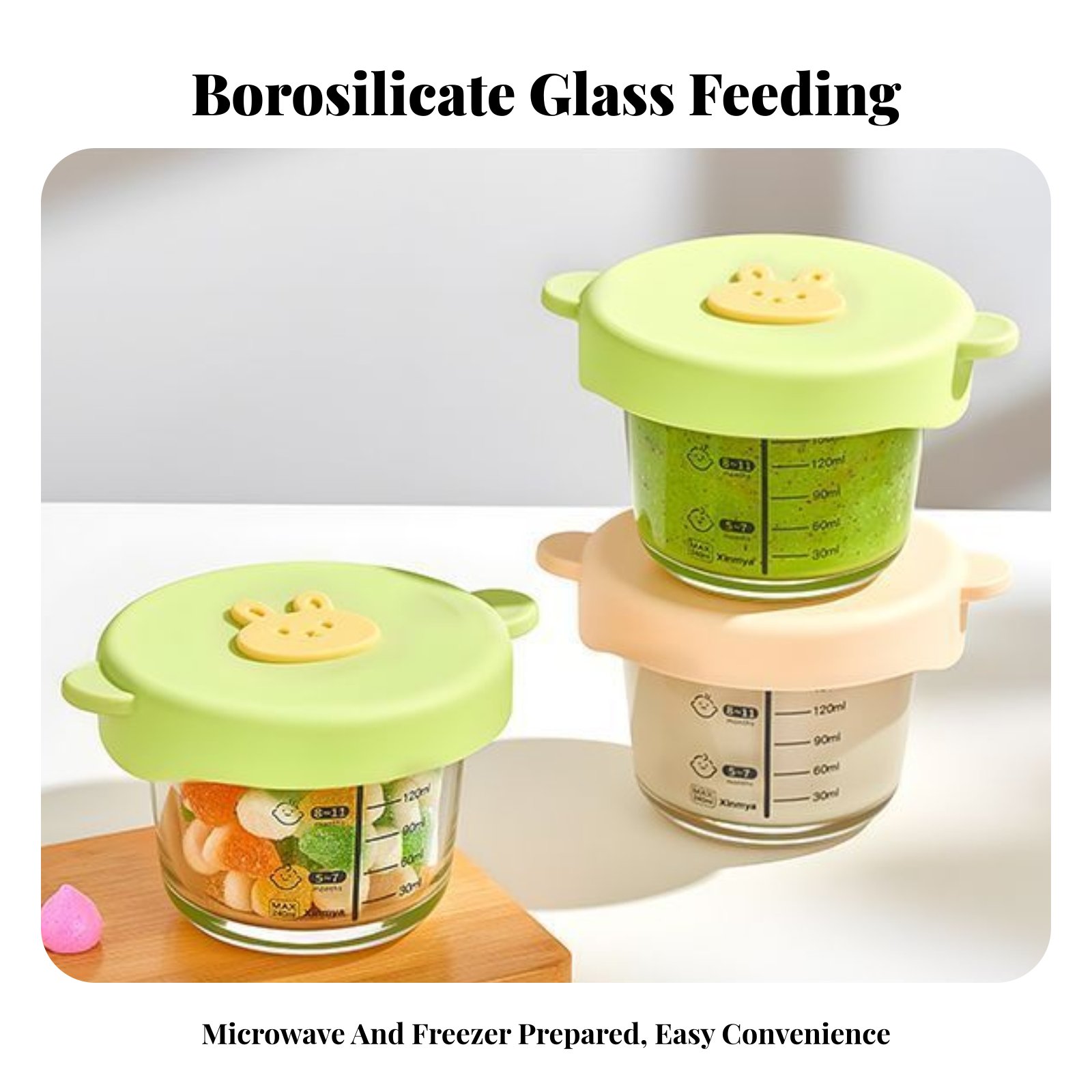 ชามเก็บอาหารเด็ก, แก้วทนความร้ - Baby Food Glass บทวิจารณ์และราคา